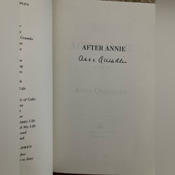 New Signed Autographed Anna Quindlen book After Annie A Novel Hardback HB 2024 - Picture 5 of 6